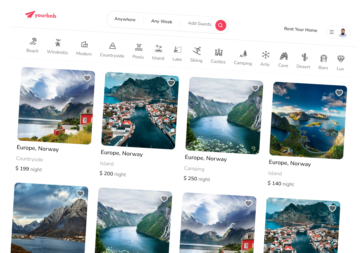 YourBnB: Unique Stays, Anywhere
